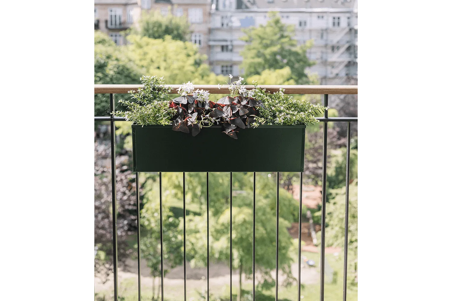 Liva balcony flower box green 60 / 80 / 100 cm