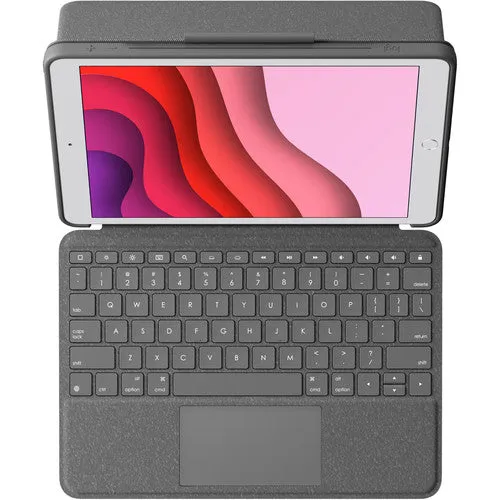 Logitech Combo Touch Detachable Keyboard Case with Trackpad and Smart Connector Technology for iPad (7th and 8th 9th Gen)