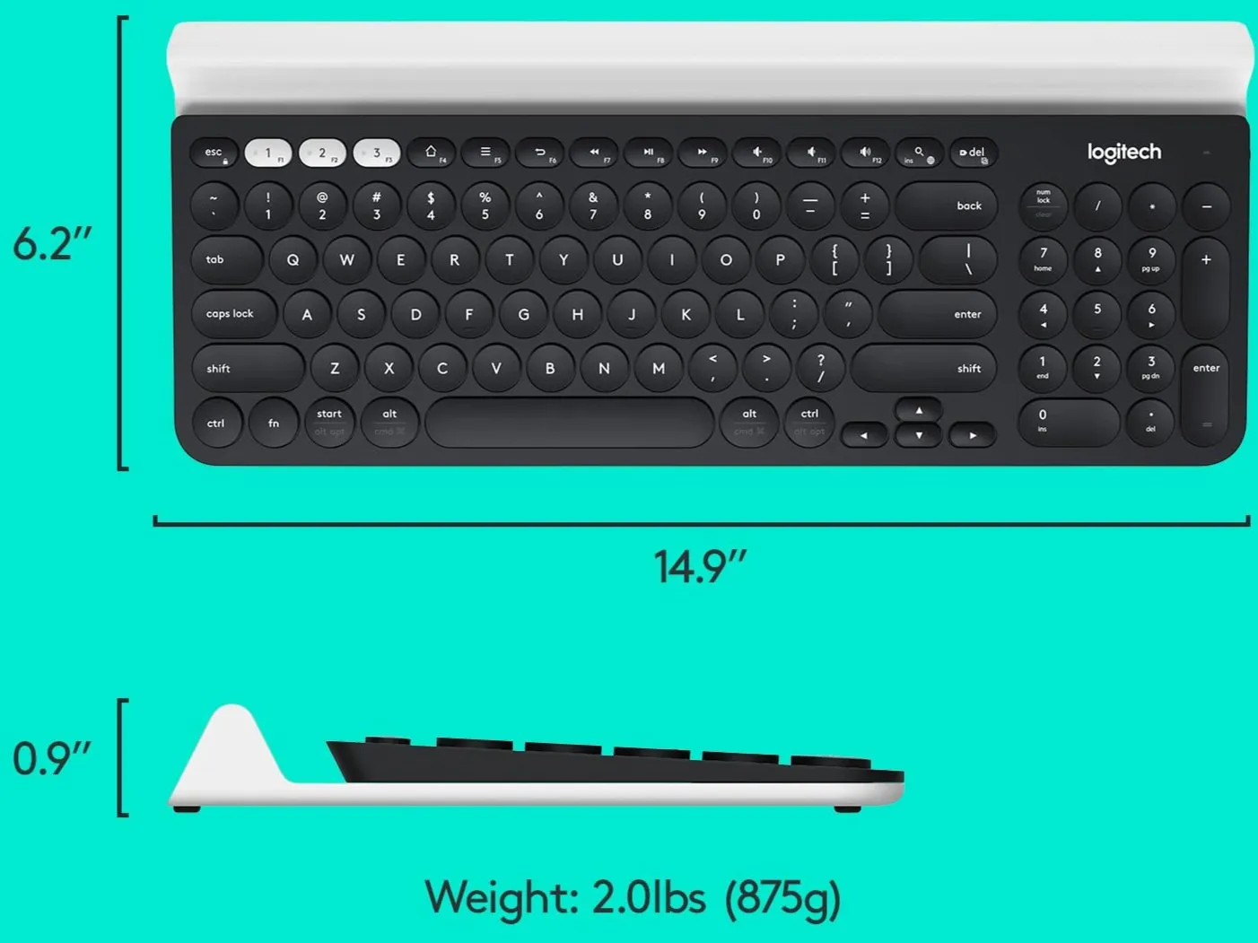 Logitech K780 多工無線鍵盤 (中文版) - Black 黑色 920-008029 原裝行貨