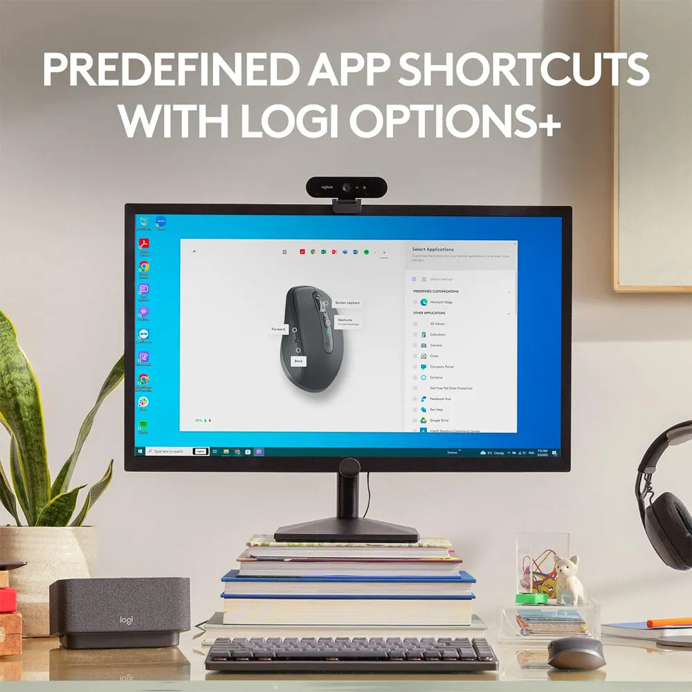 Logitech MX Anywhere 3S Wireless Optical Mouse For Business with Up to 8000 DPI, 4 Customizable Buttons, and Logi Bolt and Bluetooth Connectivity for PC and Laptop Computers - Graphite