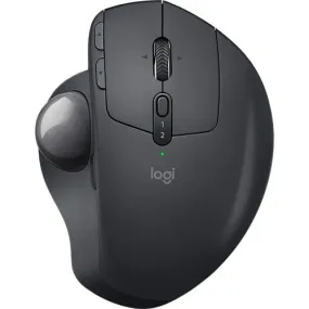 Logitech MX ERGO Wireless Trackball Mouse, Optical, Wireless, Bluetooth/RF, USB, Trackball, 8 Buttons, Right-handed