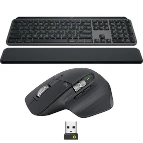 Logitech MX Keys S Bluetooth Combo Master 3S   Mouse   Keyboard   Palm Rest Graphite Set