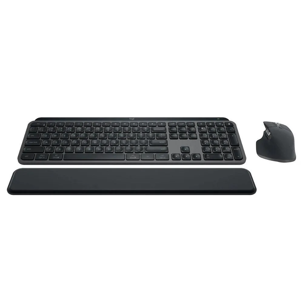 Logitech MX Keys S Bluetooth Combo Master 3S   Mouse   Keyboard   Palm Rest Graphite Set