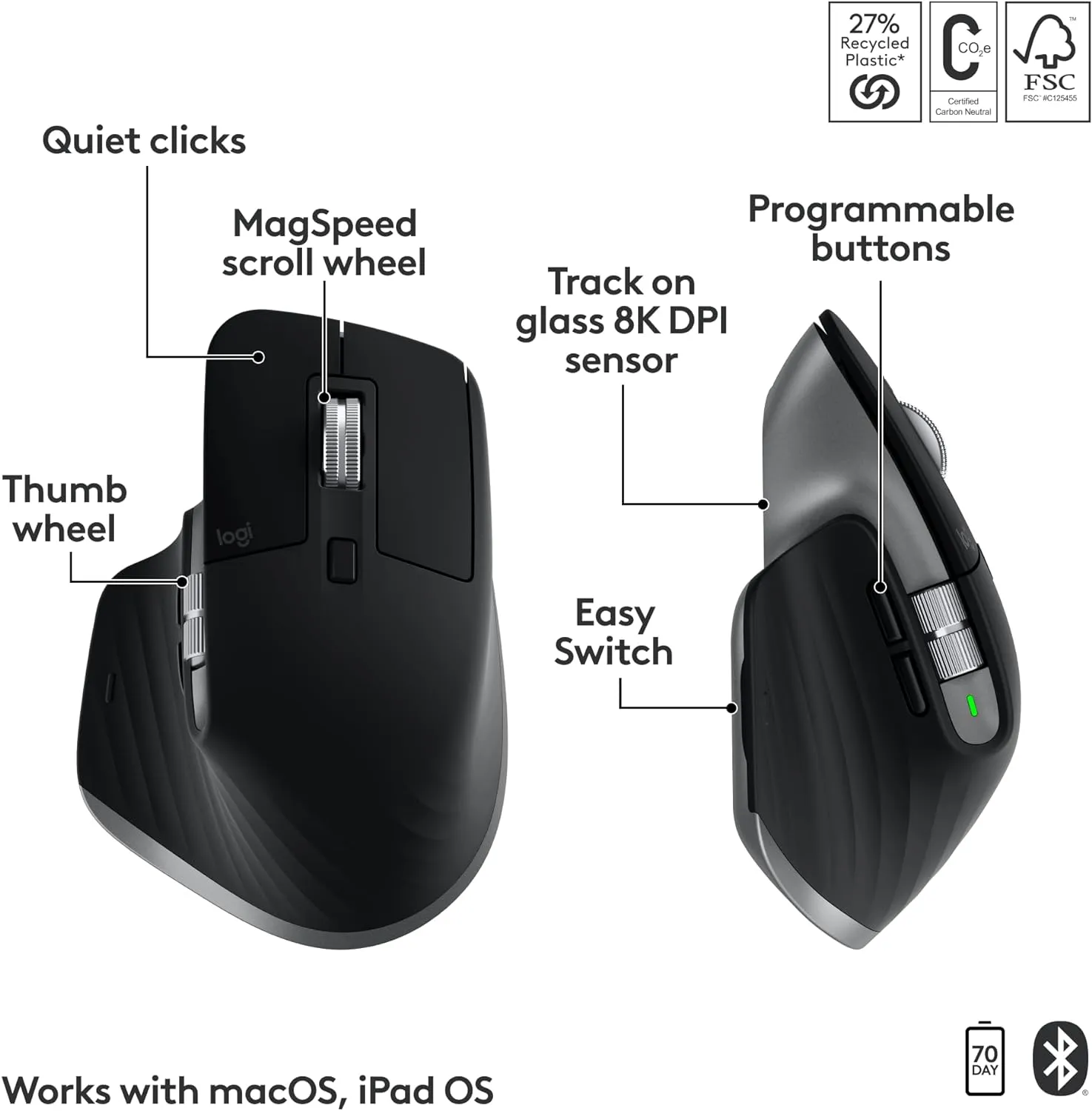 Logitech MX KEYS S COMBO 高效鍵盤滑鼠組合(MX Master 3S、MX Keys S 和 MX 手托) 920-011605 原裝行貨