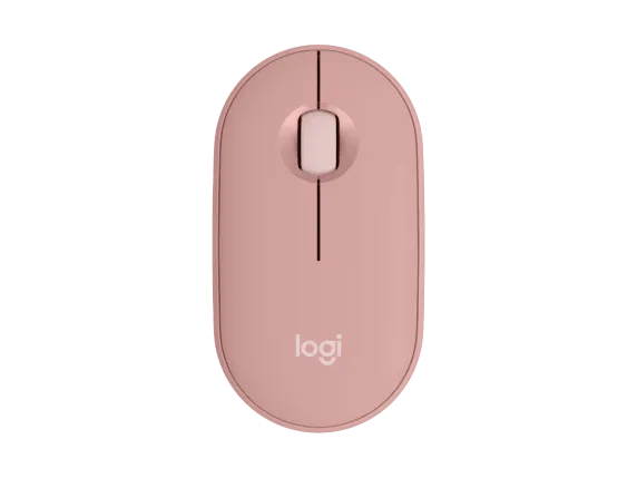 Logitech Pebble Mouse 2 M350s Slim Bluetooth Wireless Mouse, Portable Tonal Rose