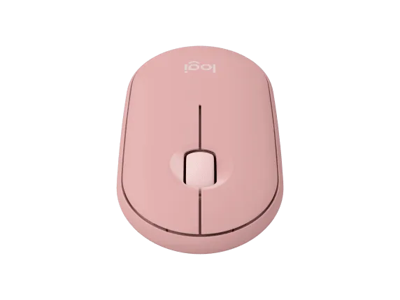 Logitech Pebble Mouse 2 M350s Slim Bluetooth Wireless Mouse, Portable Tonal Rose