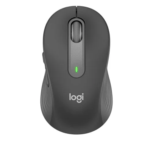 Logitech Signature M650 Mouse - Optical - Wireless - Bluetooth - Graphite - USB - 4000 dpi - Scroll Wheel - 5 Button(s) - 5 Programmable Button(s) - Small/Medium Hand/Palm Size