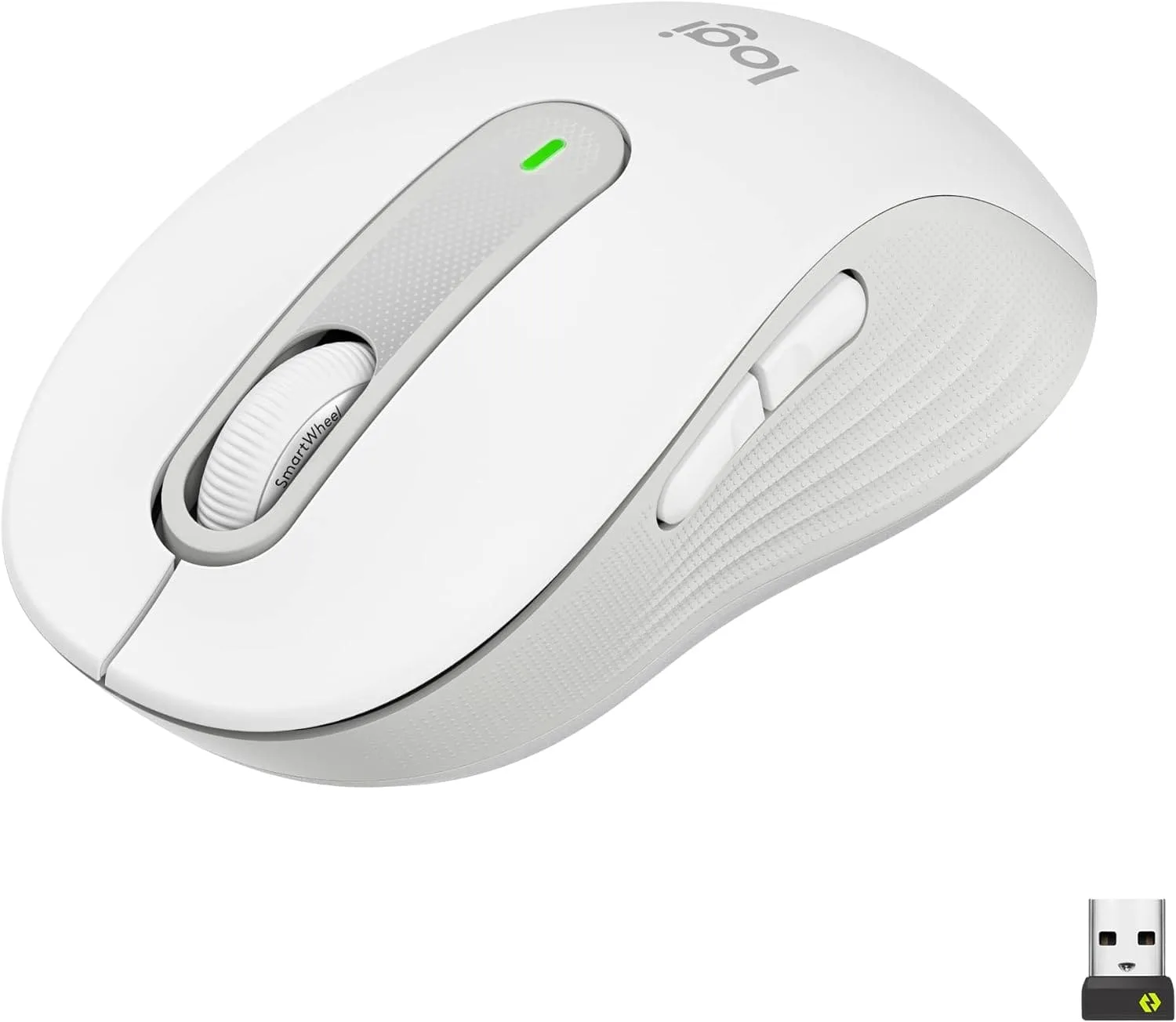 Logitech Signature M650 Wireless Mouse - For Small to Medium Sized Hands, 2-Year Battery, Silent Clicks, Customisable Side Buttons, Bluetooth, for PC/Mac/Multi-Device/Chromebook - Offwhite