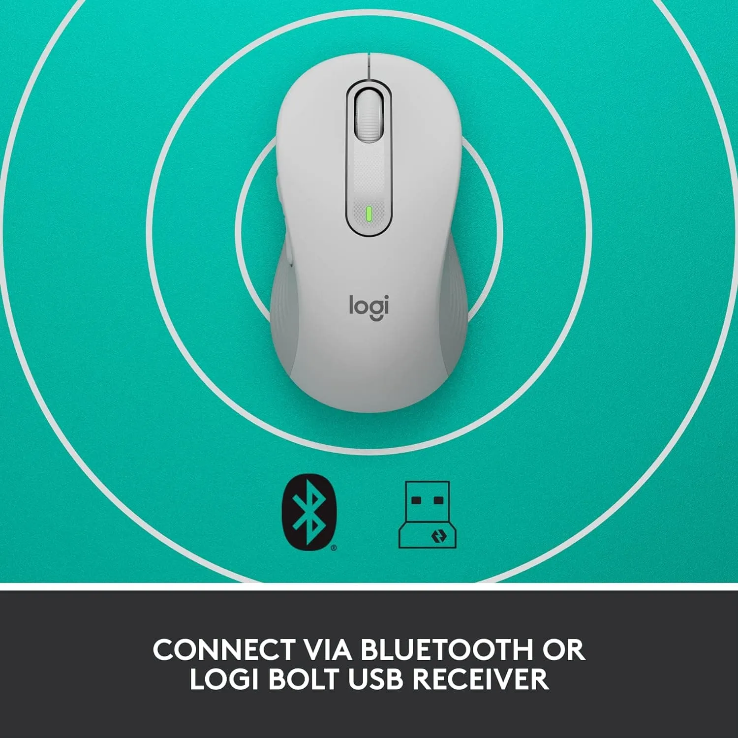 Logitech Signature M650 Wireless Mouse - For Small to Medium Sized Hands, 2-Year Battery, Silent Clicks, Customisable Side Buttons, Bluetooth, for PC/Mac/Multi-Device/Chromebook - Offwhite