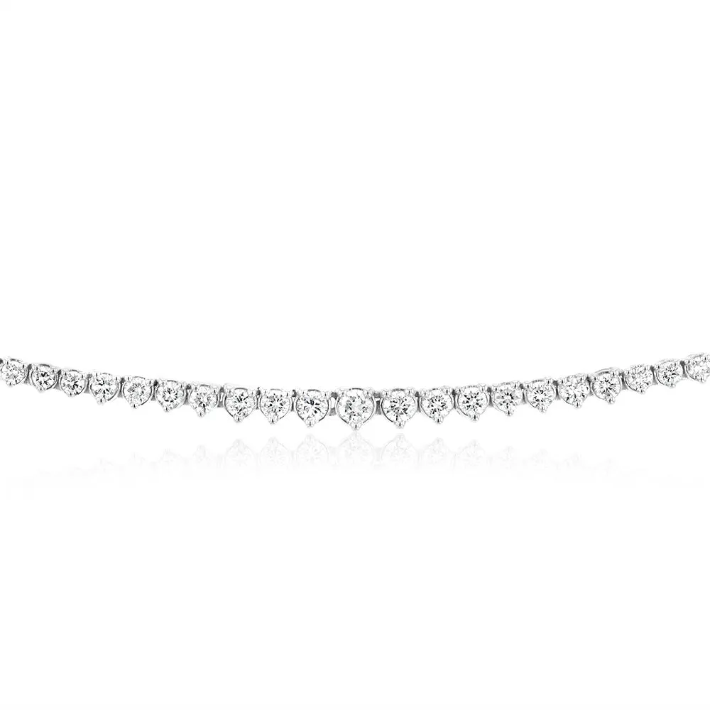 Luminesce Lab Grown 1 Carat Diamond Cable Chain Necklace in 9ct White Gold