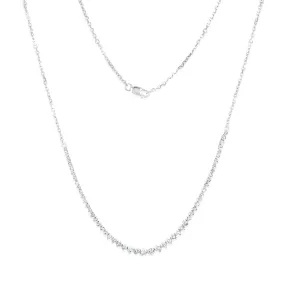 Luminesce Lab Grown 1 Carat Diamond Cable Chain Necklace in 9ct White Gold