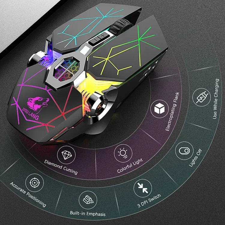 Luminous Silent Water-Cooled Mechanical Gaming Mouse with Wireless Charging and 2400 DPI