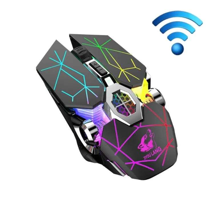 Luminous Silent Water-Cooled Mechanical Gaming Mouse with Wireless Charging and 2400 DPI