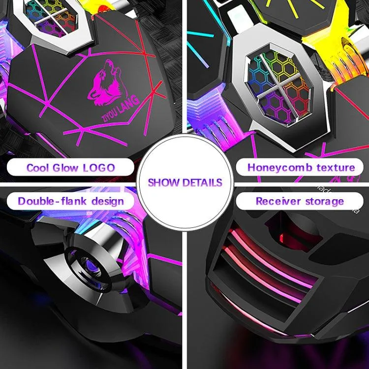 Luminous Silent Water-Cooled Mechanical Gaming Mouse with Wireless Charging and 2400 DPI