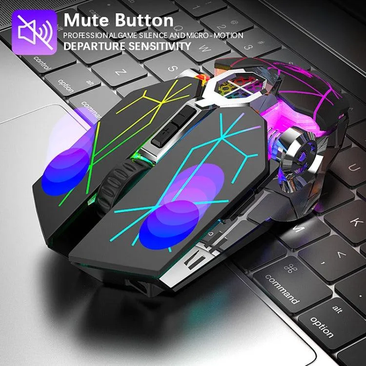 Luminous Silent Water-Cooled Mechanical Gaming Mouse with Wireless Charging and 2400 DPI