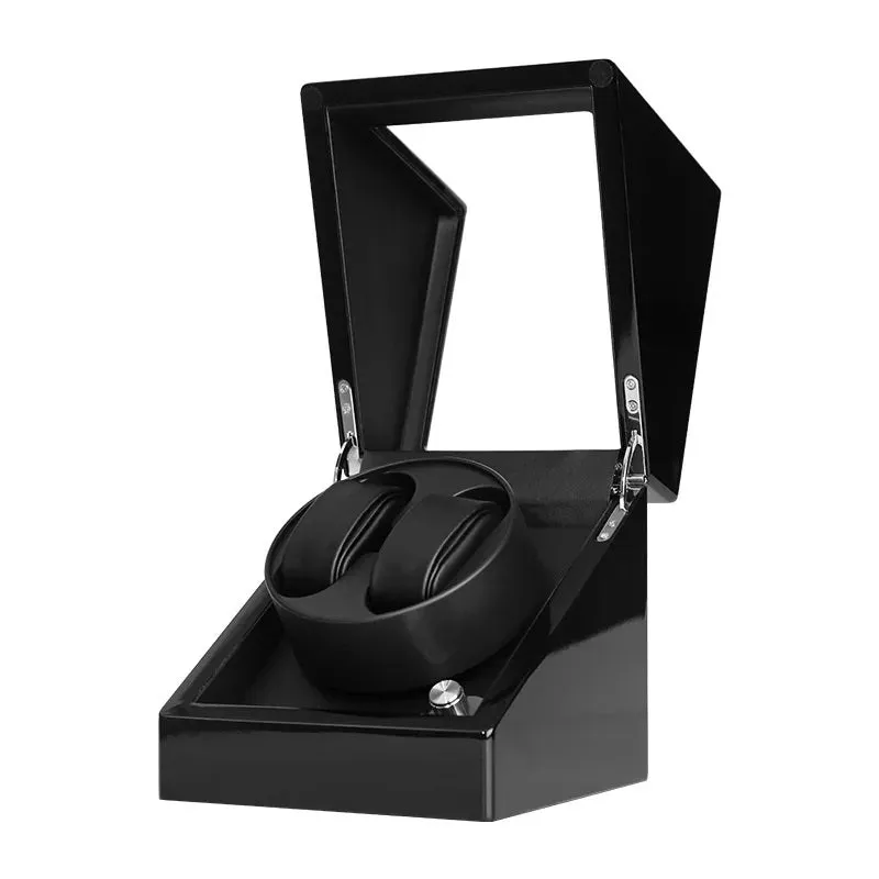 Luxury Automatic Wood Polish Design Watch Winder Fine Stand Case With USB Power Adapter