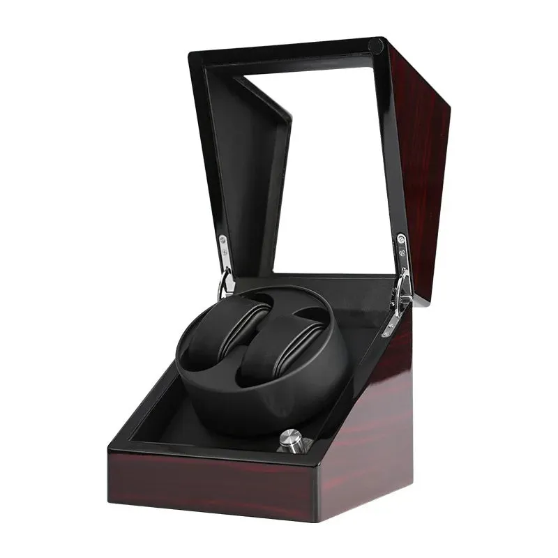 Luxury Automatic Wood Polish Design Watch Winder Fine Stand Case With USB Power Adapter