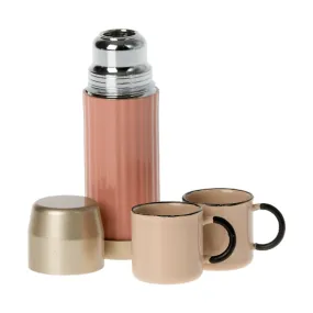 Maileg Thermos and Cups- Coral