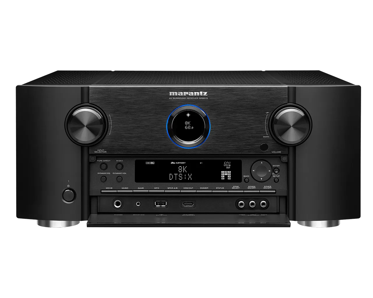 Marantz SR8015 11.2 Channel 8K AV receiver with 3D Audio, HEOS, and Voice Control