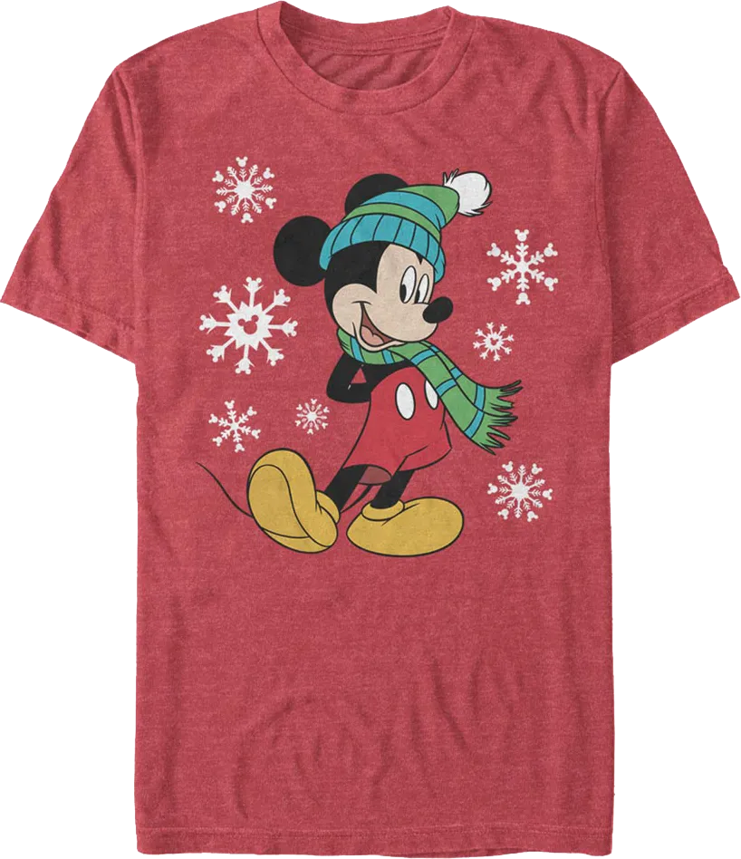 Mickey Mouse Snowflakes Disney T-Shirt