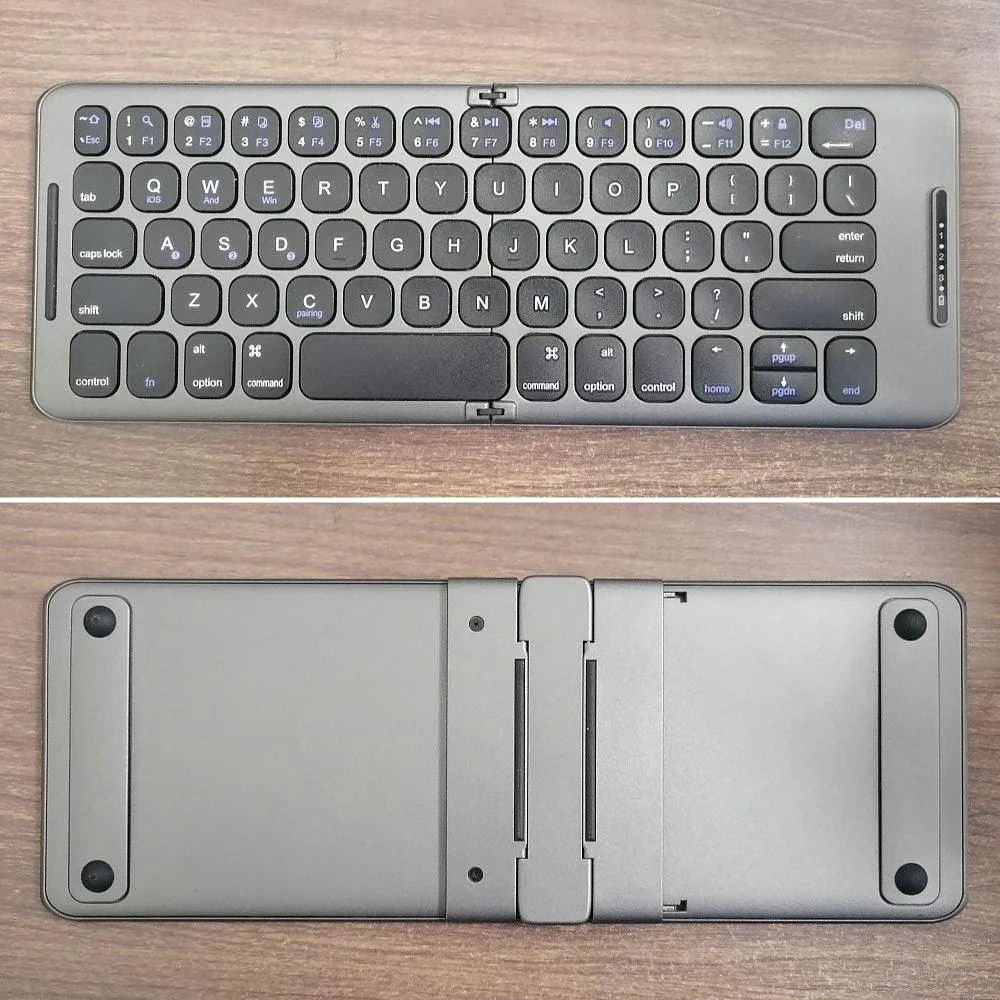 Mini Folding Bluetooth 5.1 Keyboard: Great for working on the move. For Windows, Android, iOS and Mac