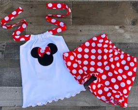 Minnie Mouse Short Halter Outfit