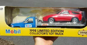 Mobil - 1998 Limited Edition 1:24 Scale Die-Cast Collector's Flatbed Truck with Race Car