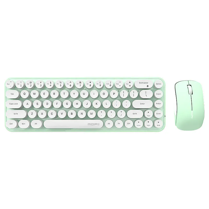 MOFII Keyboard And Mouse Sets With Excellent Color Matching Wireless Keyboard And Mouse Sets, Reliable 2.4 GHz Connectivity For PC, Laptop, Smart TV And More (Milk Tea Color)