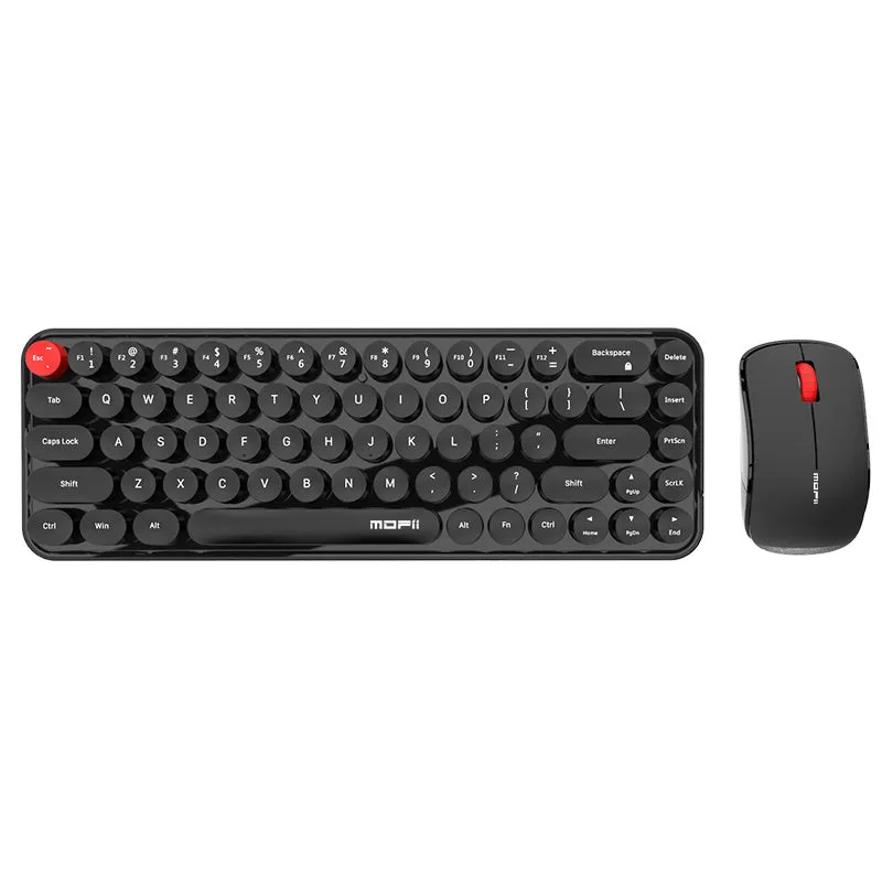 MOFII Keyboard And Mouse Sets With Excellent Color Matching Wireless Keyboard And Mouse Sets, Reliable 2.4 GHz Connectivity For PC, Laptop, Smart TV And More (Milk Tea Color)