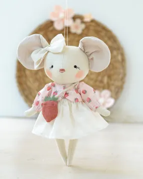 Mouse Soft Toy | Strawberry Jacket and Bag