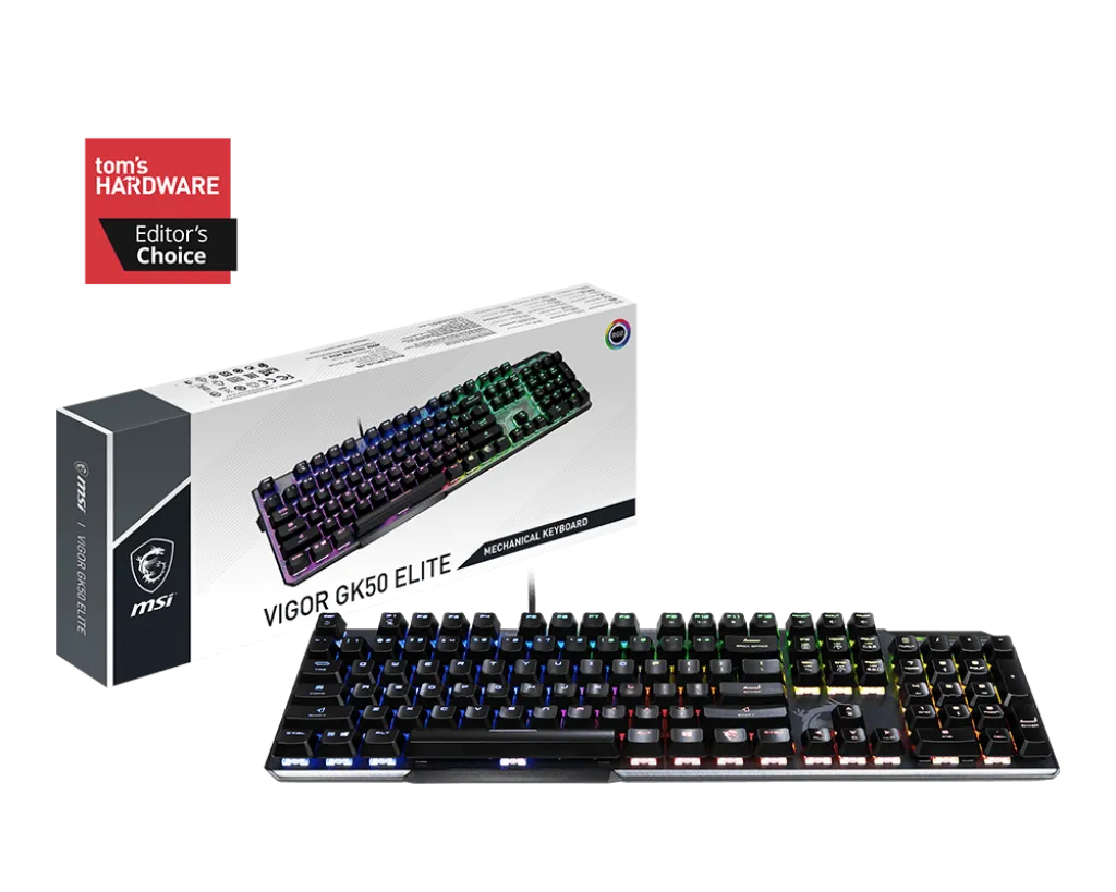 MSI VIGOR GK50 ELITE WHITE 白軸 Gaming Keyboard (KB-MGK5BLT)