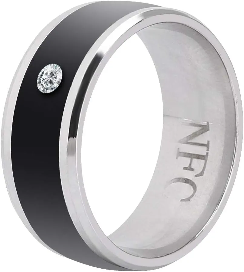 NFC Smart Ring, Smart Ring, Waterproof Universal for Mobile Phone (size 9)