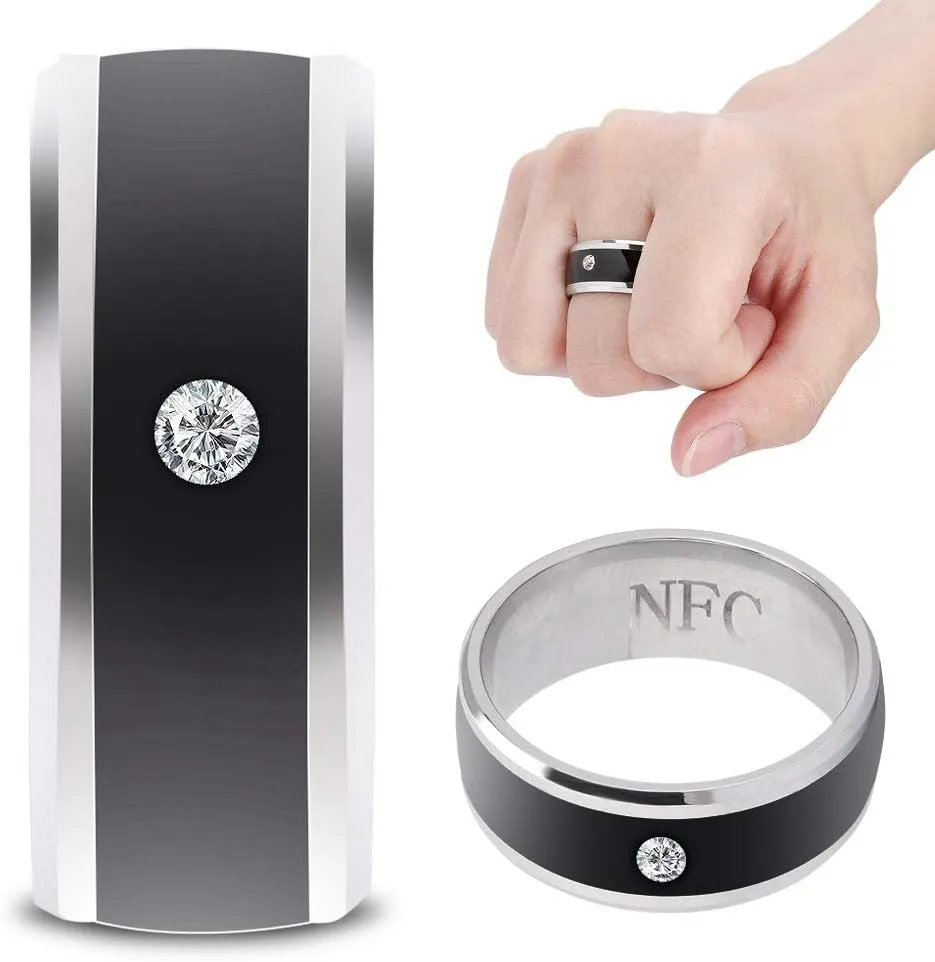 NFC Smart Ring, Smart Ring, Waterproof Universal for Mobile Phone (size 9)