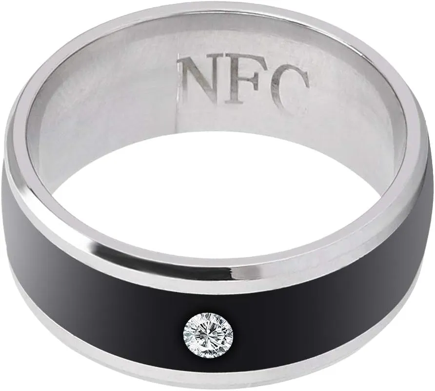 NFC Smart Ring, Smart Ring, Waterproof Universal for Mobile Phone (size 9)