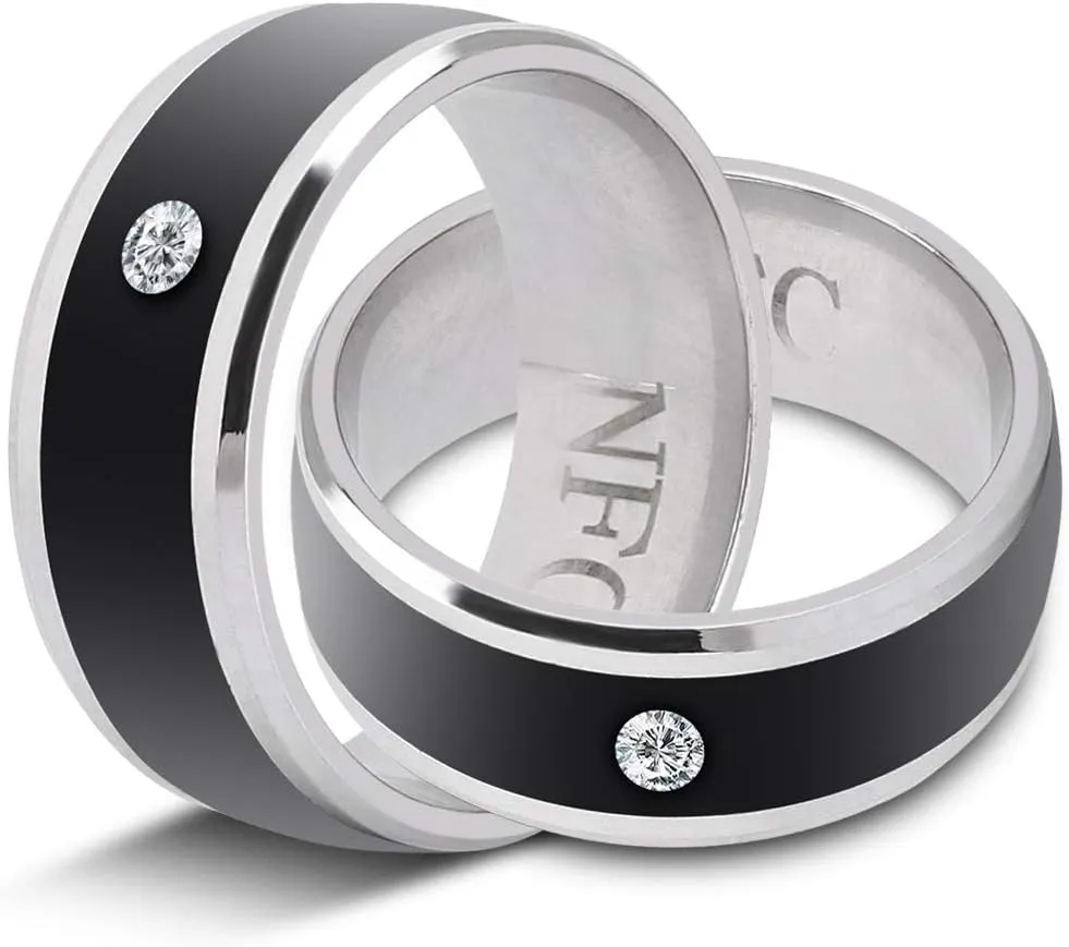 NFC Smart Ring, Smart Ring, Waterproof Universal for Mobile Phone (size 9)