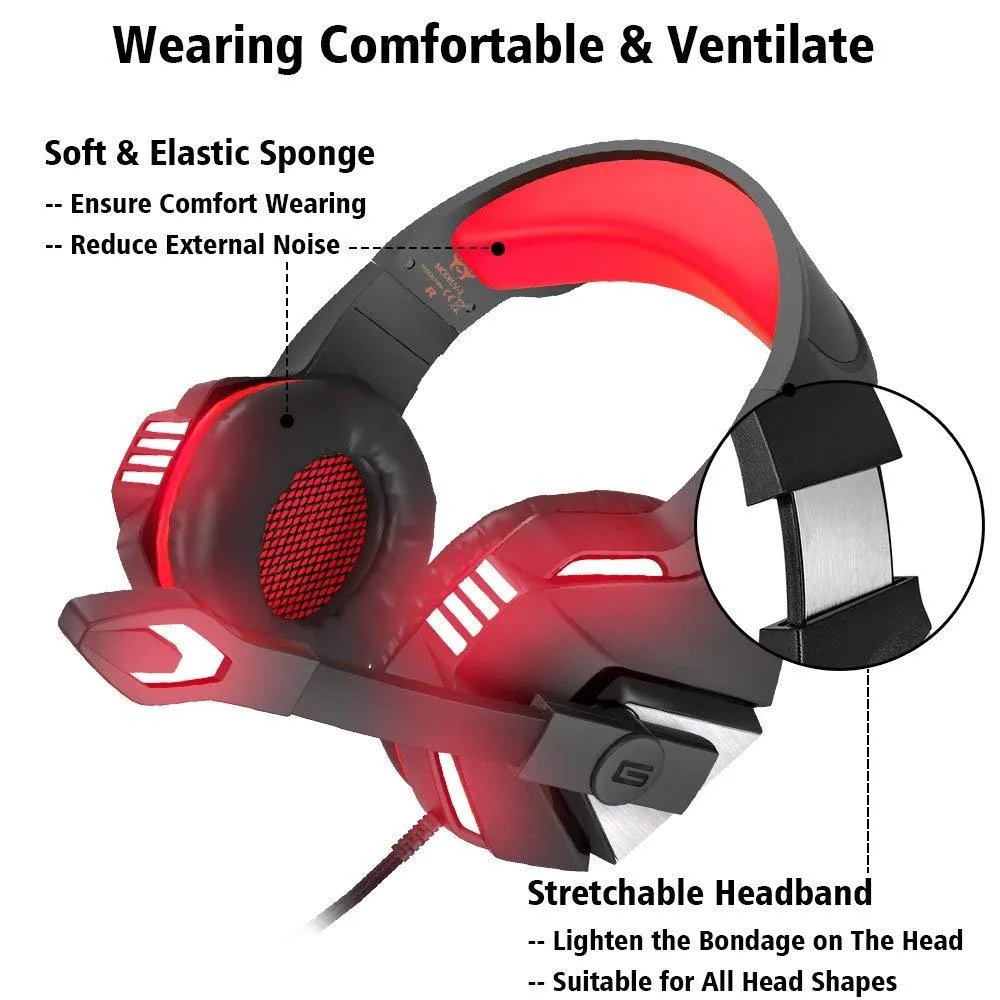 Ninja Dragon V3MAX  LED Stereo Gaming Noise Cancelling Headset