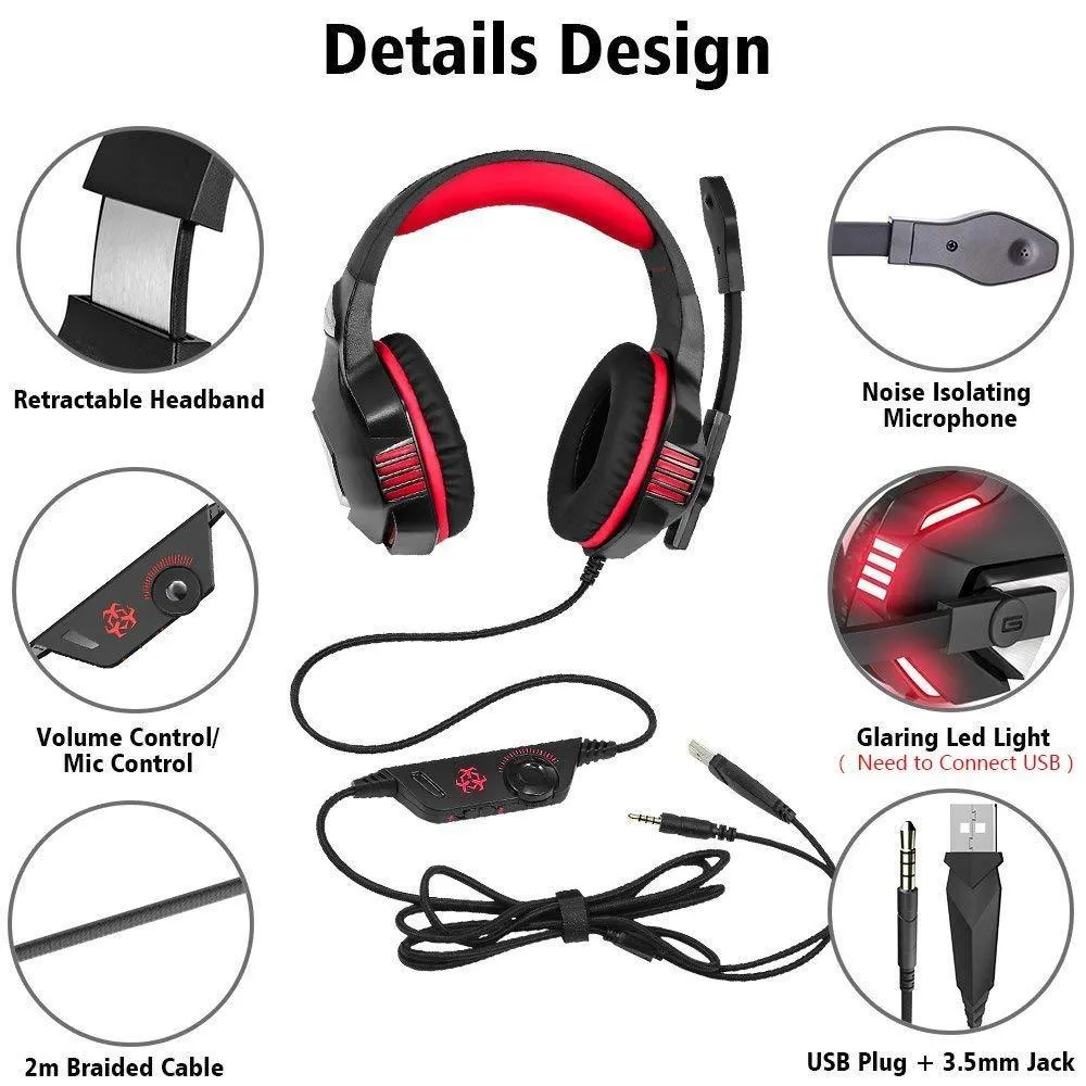 Ninja Dragon V3MAX  LED Stereo Gaming Noise Cancelling Headset