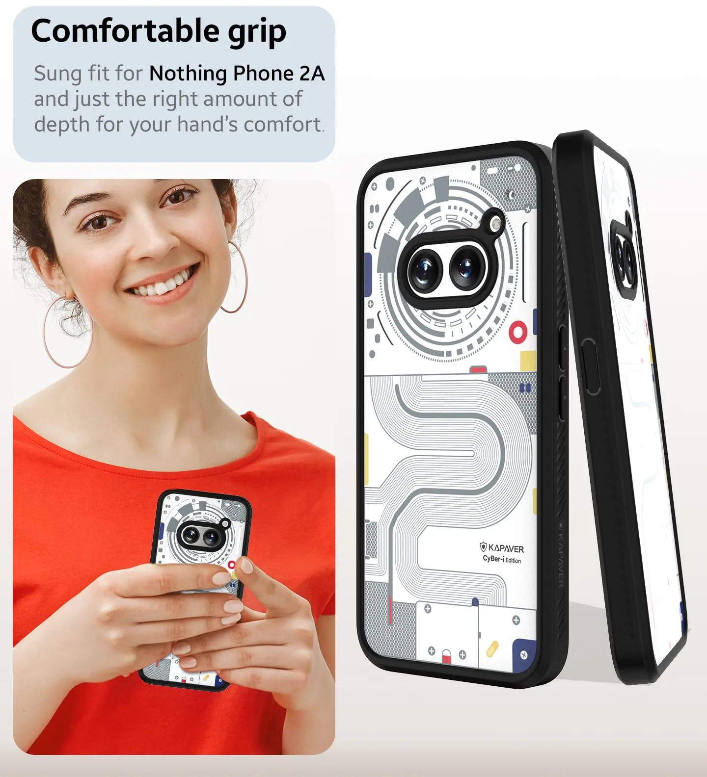 Nothing Phone 2a / 2a Plus 5G Back Cover Case | CyBer-i Community Edition - Black