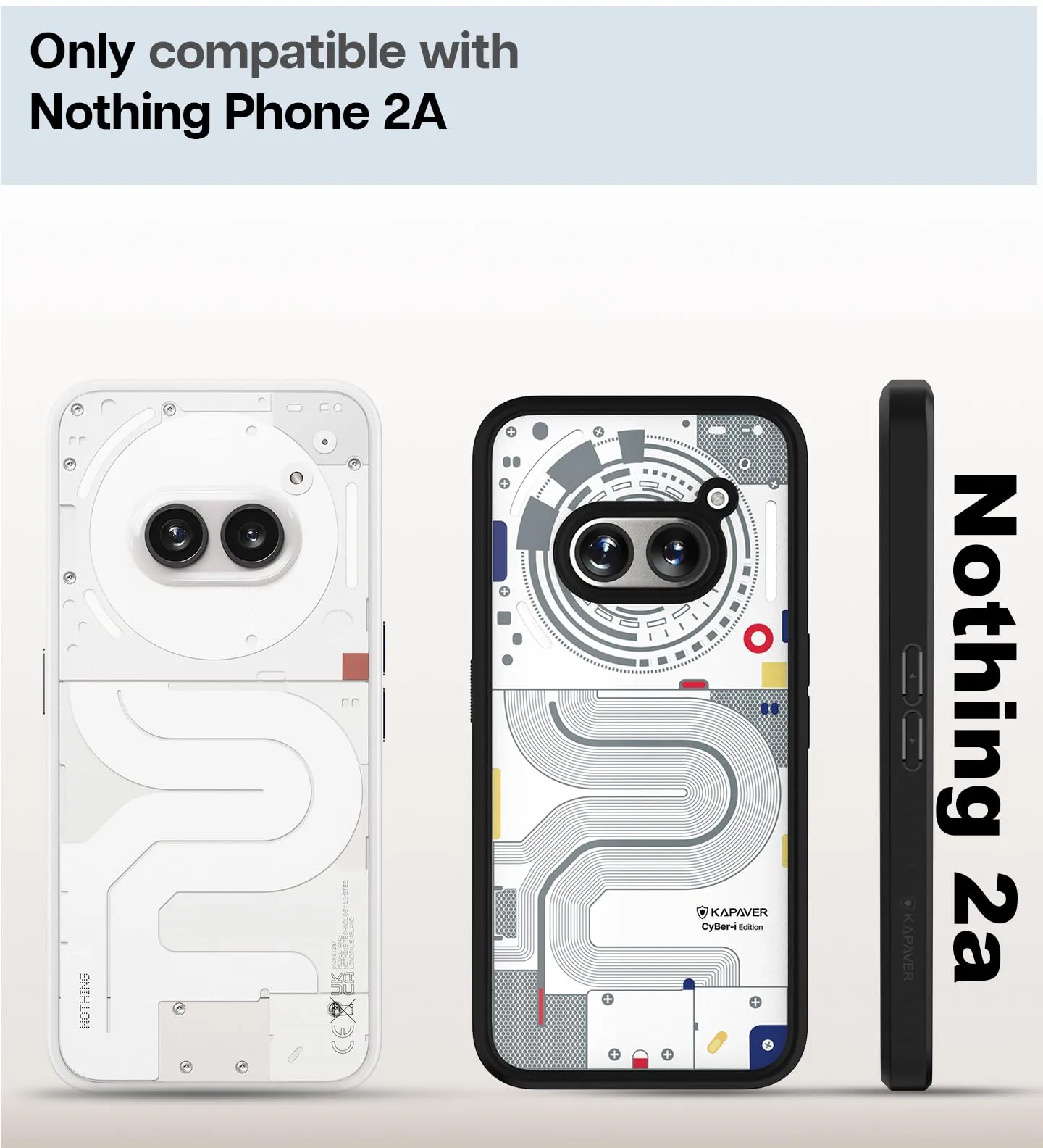 Nothing Phone 2a / 2a Plus 5G Back Cover Case | CyBer-i Community Edition - Black