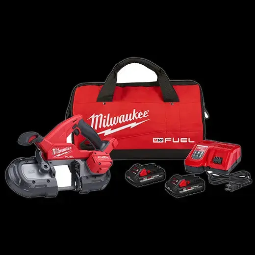 Open Box -  Milwaukee 18V Li-Ion Cordless Band Saw Kit with (2) 3.0 Ah Batteries  Charger  and Hard Case 2829-22