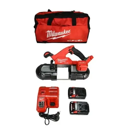 Open Box -  Milwaukee 18V Li-Ion Cordless Band Saw Kit with (2) 3.0 Ah Batteries  Charger  and Hard Case 2829-22