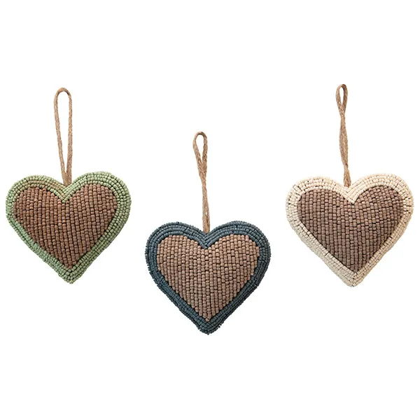 Ornament - Beaded Heart