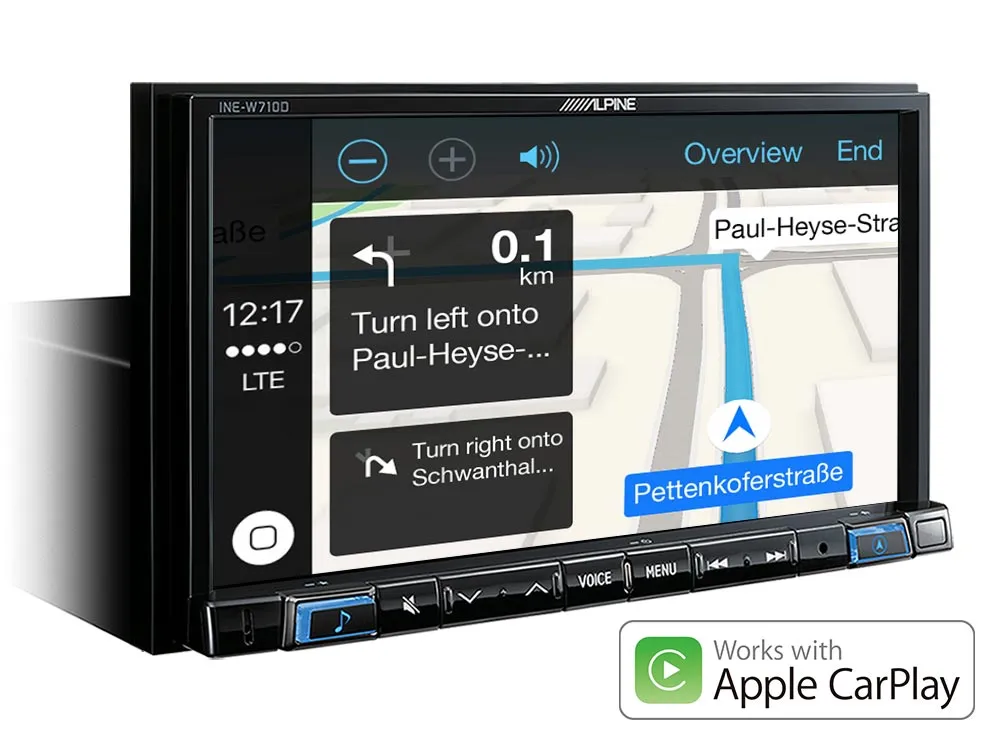 Pažangi navigacinė sistema Alpine INE-W710D, su DAB , USB, HDMI, BLUETOOTH, Apple CarPlay ir Android Auto