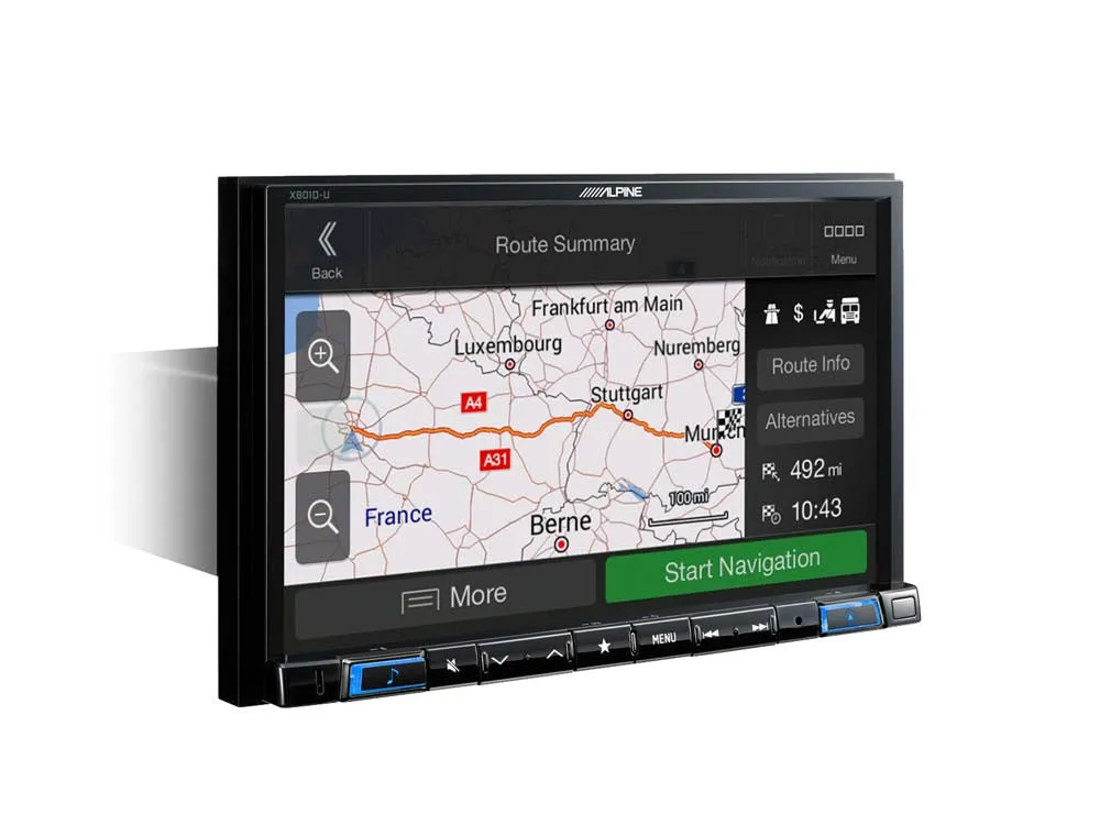 Pažangi navigacinė sistema Alpine X801DC-U, su 8-ių colių ekranu