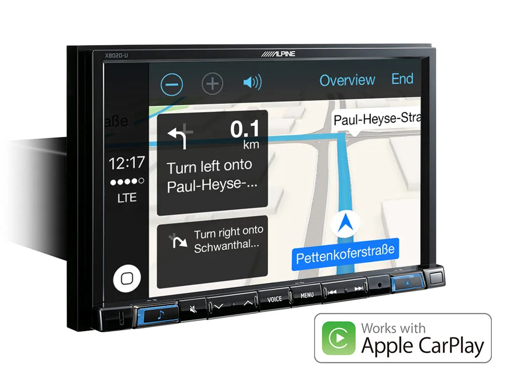 Pažangi navigacinė sistema Alpine X802D-U, 2-DIN, USB, HDMI, BLUETOOTH, Apple CarPlay ir Android Auto