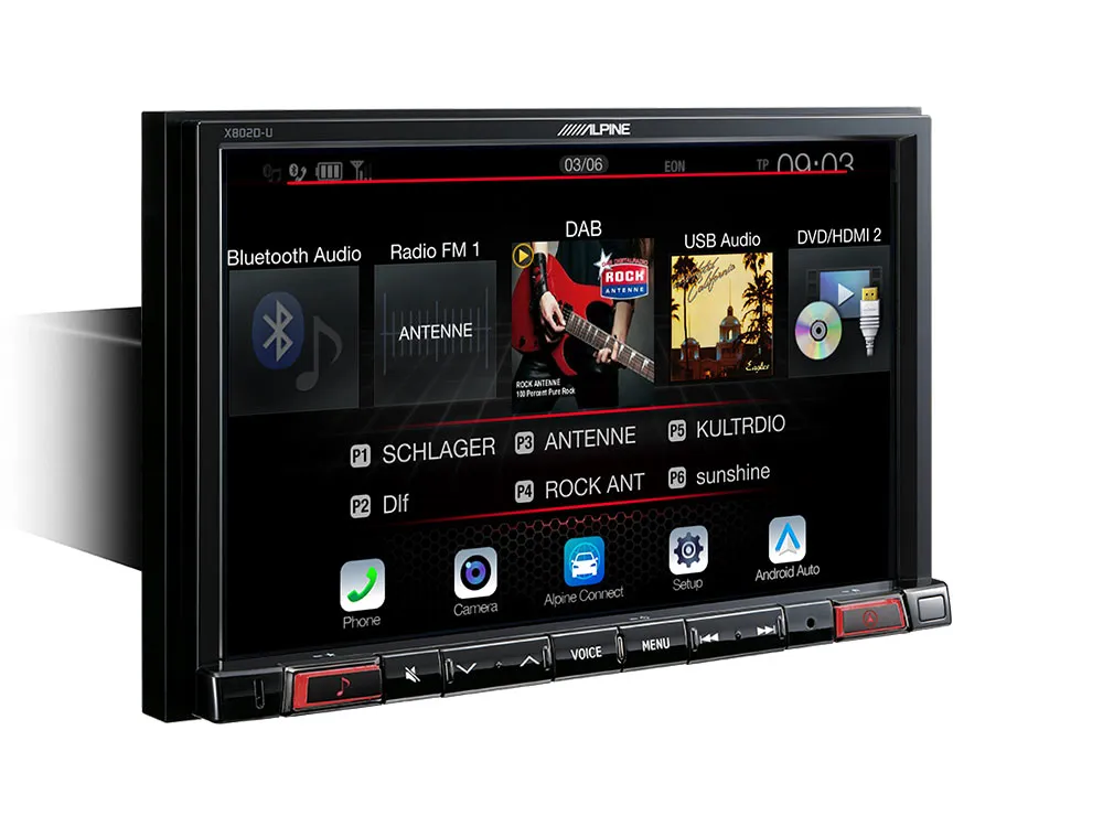 Pažangi navigacinė sistema Alpine X802D-U, 2-DIN, USB, HDMI, BLUETOOTH, Apple CarPlay ir Android Auto