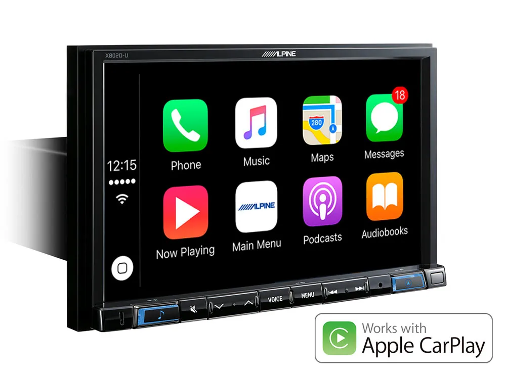 Pažangi navigacinė sistema Alpine X802D-U, 2-DIN, USB, HDMI, BLUETOOTH, Apple CarPlay ir Android Auto