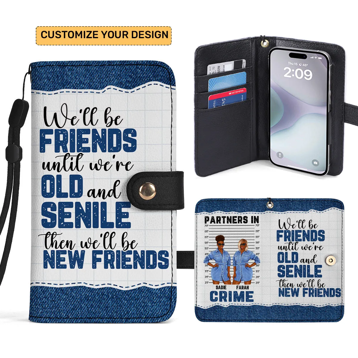 Partners In Crime - Personalized Wallet Case SBWACLN1389TA