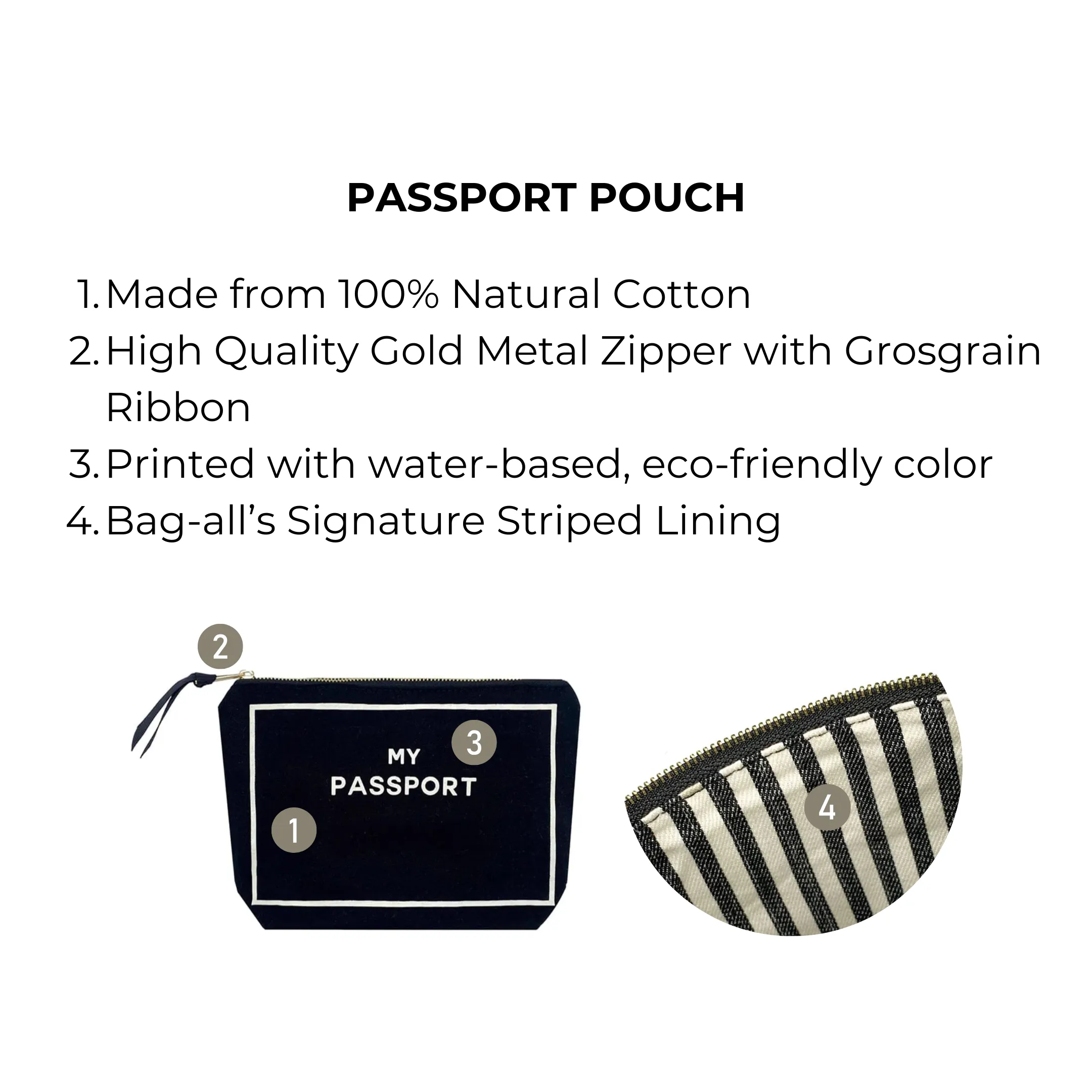 Passport Pouch, Black