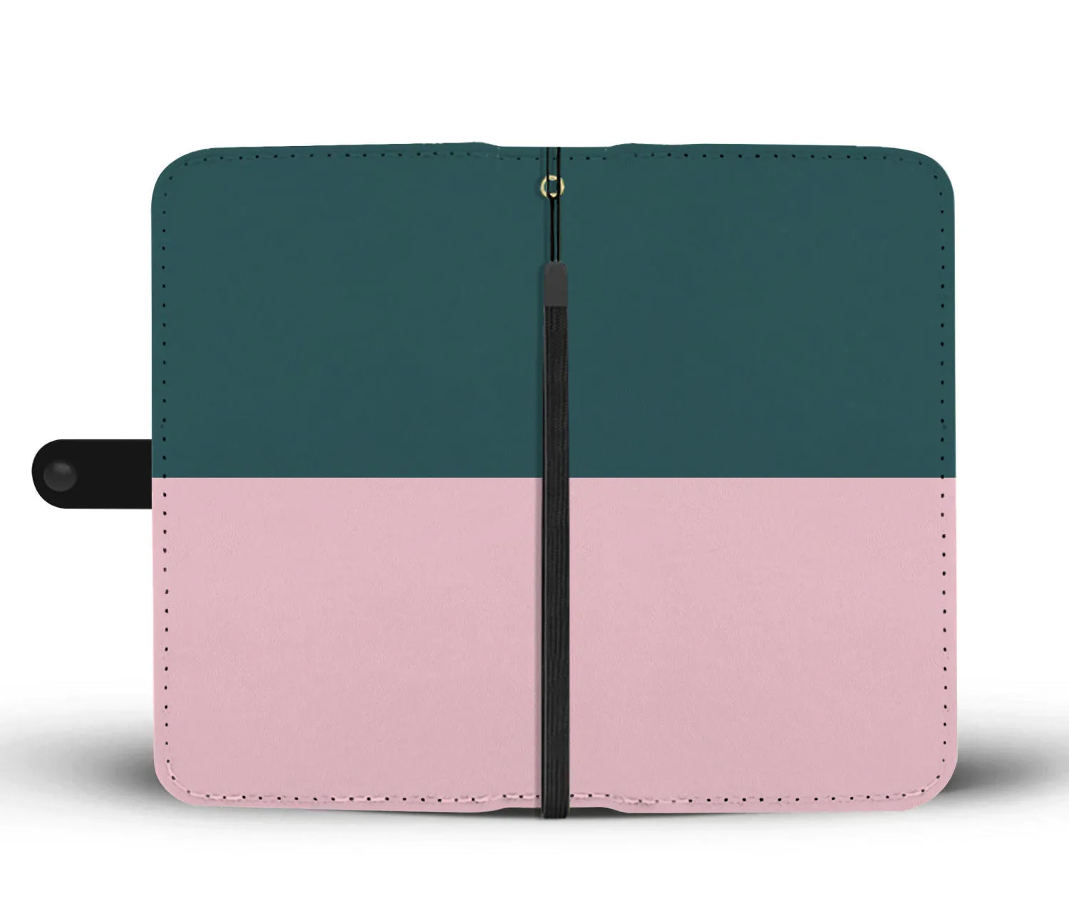 Personalized Emerald Green & Blush Pink Phone Wallet Case